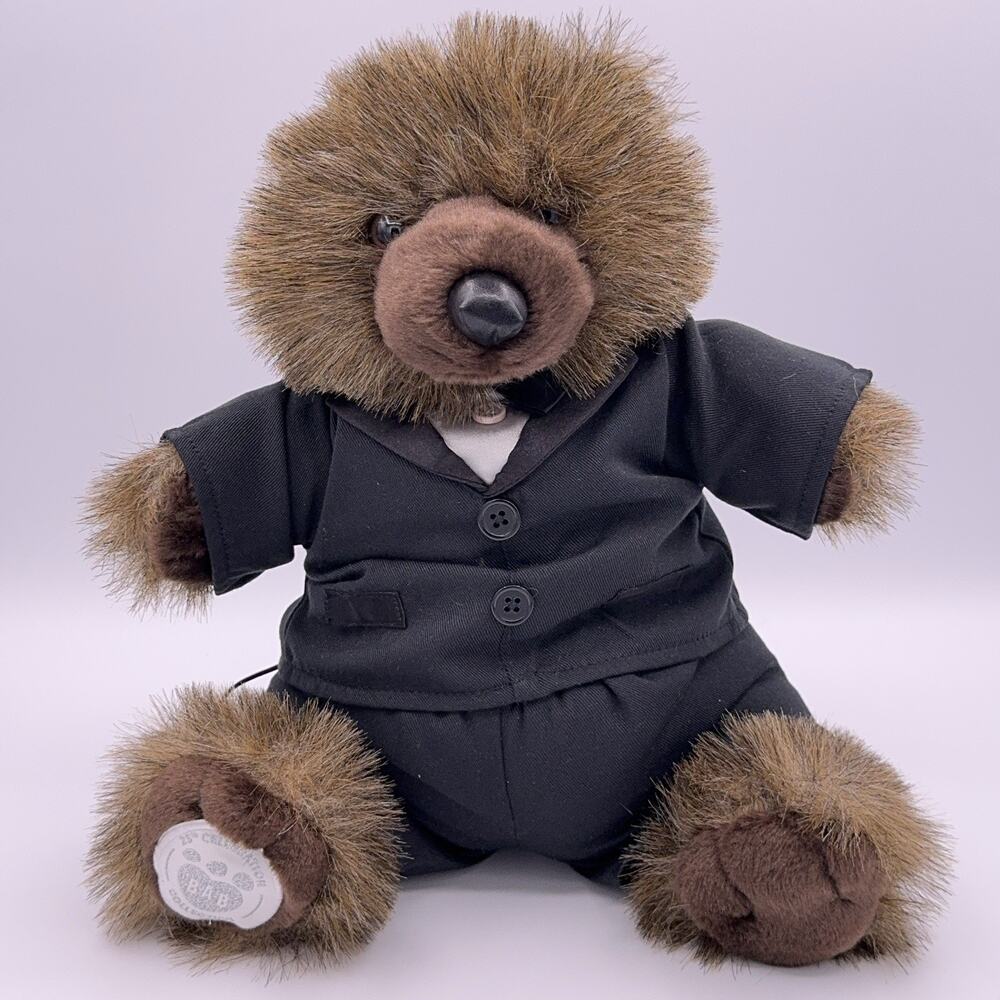 Build A Bear 25th Anniversary Chubby Cubby Black Tuxedo Stuffed Plush Teddy Bear